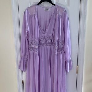Lavender Lace Trim Nightgown